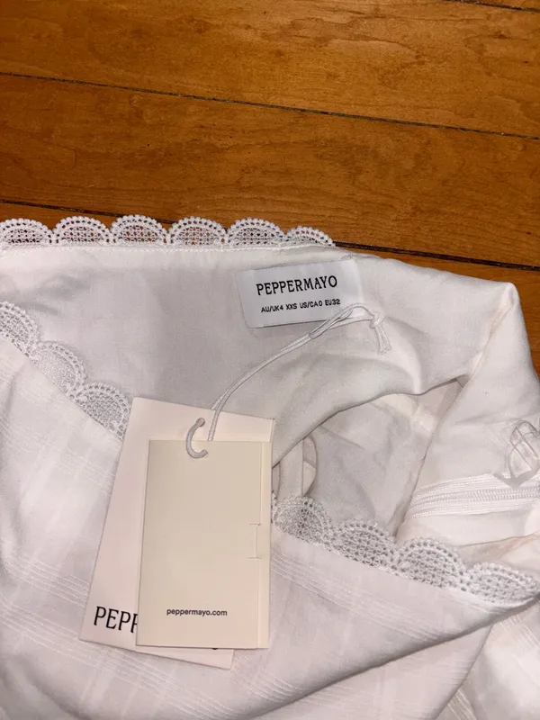 Peppermayo Mini Skirt White - Image 2