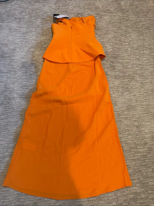 Acler Gilwell Maxi Dress Orange Size 2 - Image 6