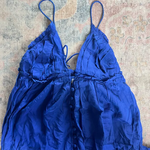Anthropologie Alissa Tiered Maxi Dress Blue - Image 3