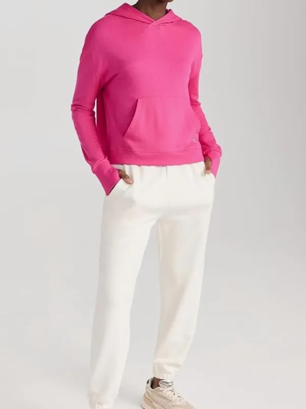 Sweaty Betty After Class Hoodie Pink Hooded Pullover Sweatshirt Updated Style - Image 2