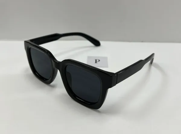 Black Square Sunglasses / Large Black Sunglasses - Image 2