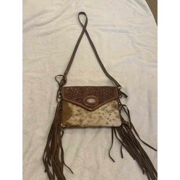 AD American Darling ADBGA341 Envelope Hand Tooled Genuine Leather Women Bag - Image 2