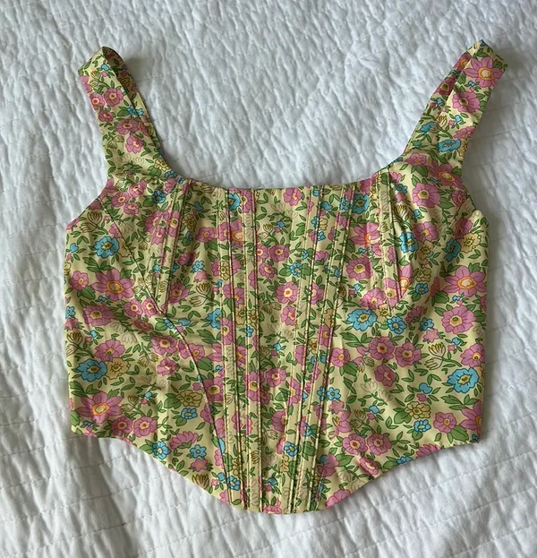 Corset Floral Top Multi Size XS - Image 3