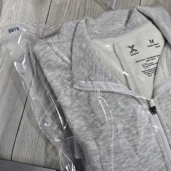 Xersion -875 NWT Womens Classic Fleece Quarter Zip Sweatshirt‎ Dress Gray Size M - Image 3
