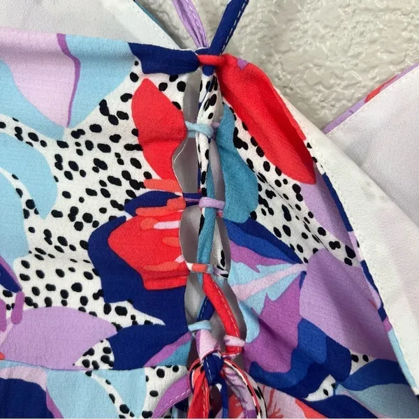 NWT Forever 21+ Lace Up Floral Dress - Image 5