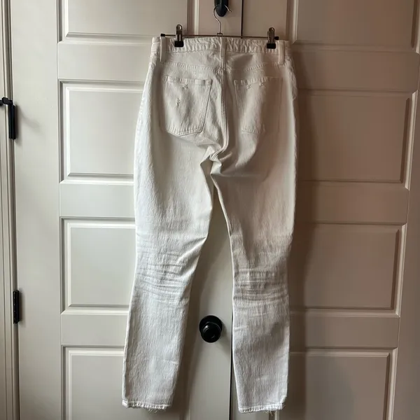 The Skinny High Rise White Distressed Jeans - Image 2