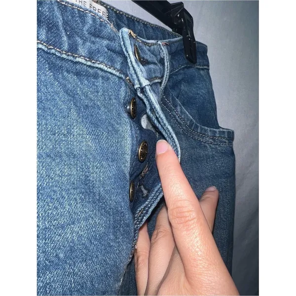 We The Free Wide Leg Jeans Women's 27 Dark Wash Boho Festival Denim - Image 3