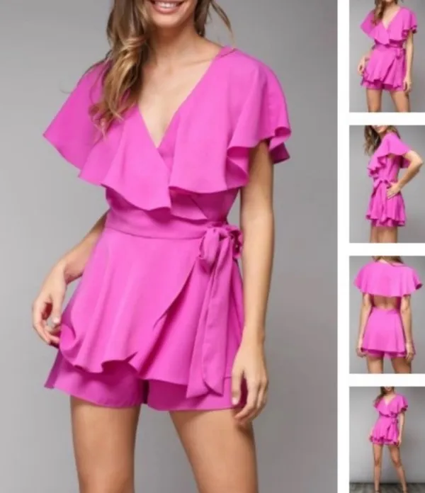DO+BE Pink Romper Ruffle - Image 2