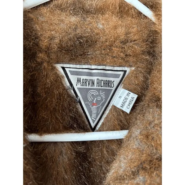 Marvin Richards Faux Fur Lined Denim Jacket Womens Size Small - Image 5
