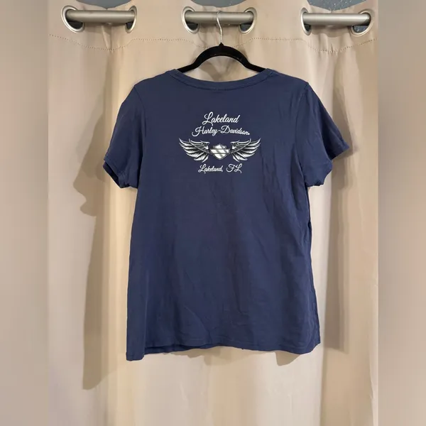 Harley-Davidson Blue  Tee with Logo Patch - Image 2