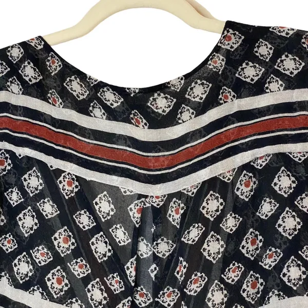 Free People‎ Before Dawn Top Black Boho Blouse Women's Size XS - Image 8