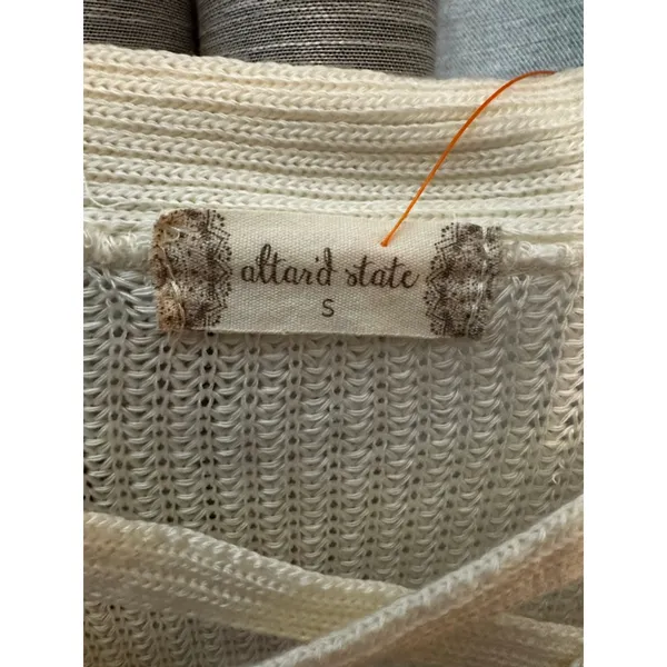 Altard State Cream Criss-Cross V-Neck Sweater Size S EUC - Image 5