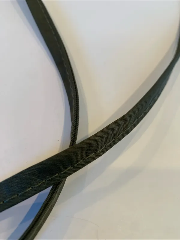 Dark Olive Green Thin Nylon Crossbody Bag Purse Replacement Strap Silver Clips - Image 2