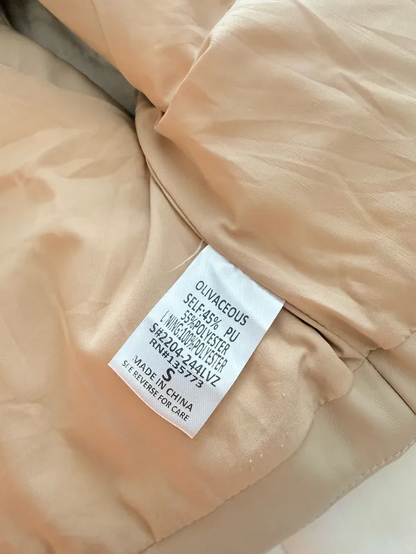 Beige puffer vest Tan - Image 5