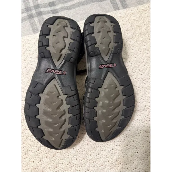 Teva Black and Purple Women's Outdoor Strappy Sandals 10 - Image 7