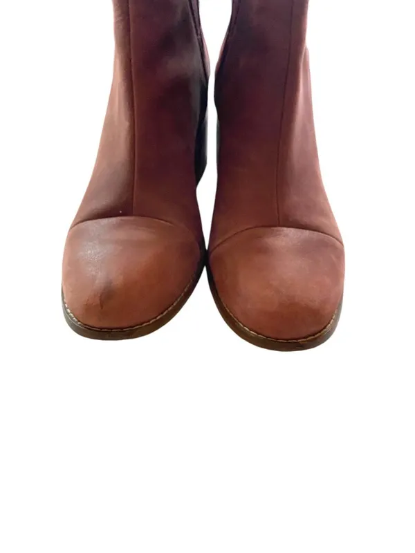 Toms Esme Leather Chelsea Boots Burnt Henna Size 7.5 Minimalist Western Festival - Image 4