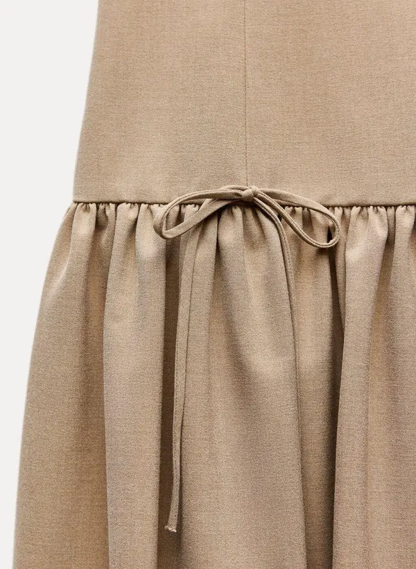 Zara dress mini sleeveless pleated skirt bodycon casual bow corset - Image 8