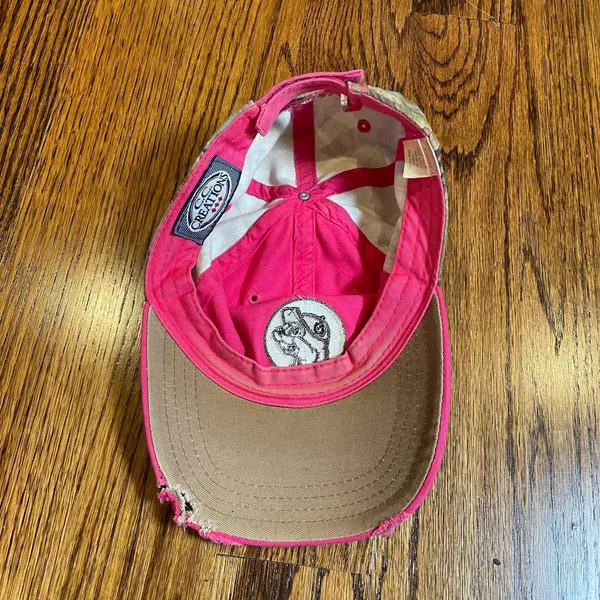 Buc-ee's Pink and Camo Distressed Baseball Hat It's A Beaver - Image 3