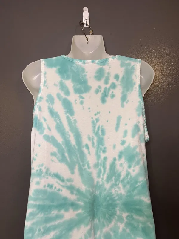 J.Crew Dress Womens Medium Blue Tie Dye Tank Jersey Midi Sundress Sleeveless - Image 7