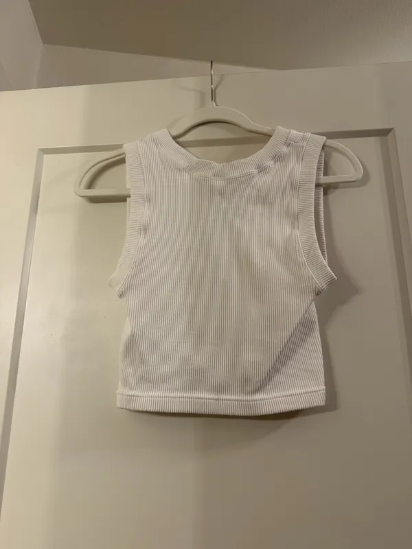 By Together White Ribbed Athletic Tank - Image 4