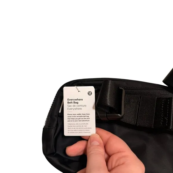 Lululemon Everywhere Belt‎ Bag Black Spellout Sporty Pack Travel Festival NWT - Image 6