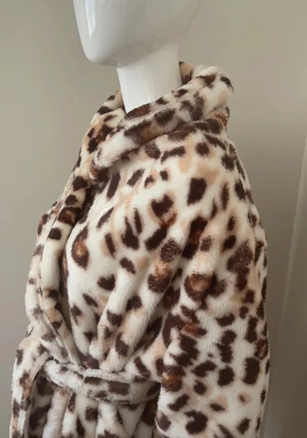 Aerie Animal Print Cozy Plush Robe, Medium - Image 10