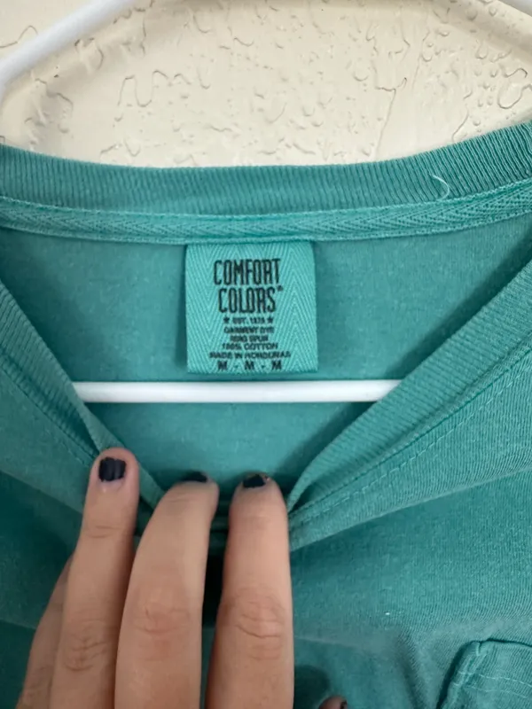 Comfort Colors Long Sleeve Teal Shirt - Image 3