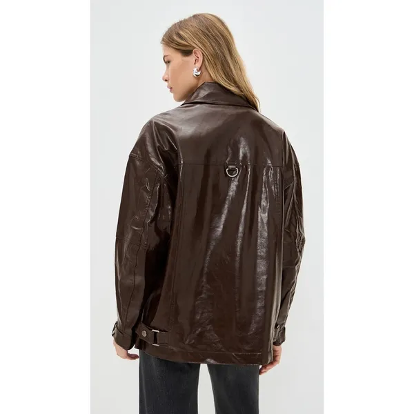Free People Sloane Faux Leather Jacket Size XL - Image 6