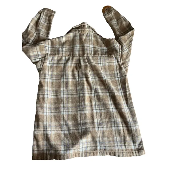 PRINCESS POLLY Mila Plaid Oversized Flannel Button-up Shirt Shacket Size 0 - Image 3