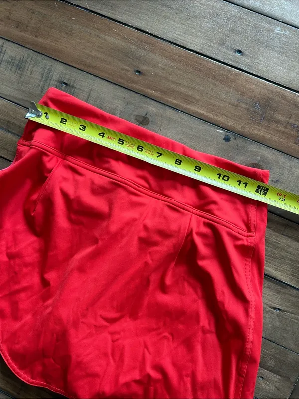 Lululemon Asymmetrical Layered High Rise Tennis Skirt Skort Pink Orange 2 - Image 12