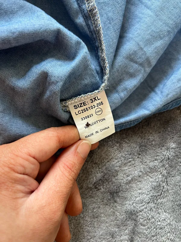 denim button down Blue Size 3X - Image 3