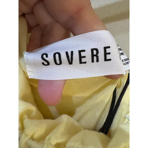 Revolve Sovere Bliss One Shoulder Midi‎ Dress Butter yellow size Small $229 MSRP - Image 4