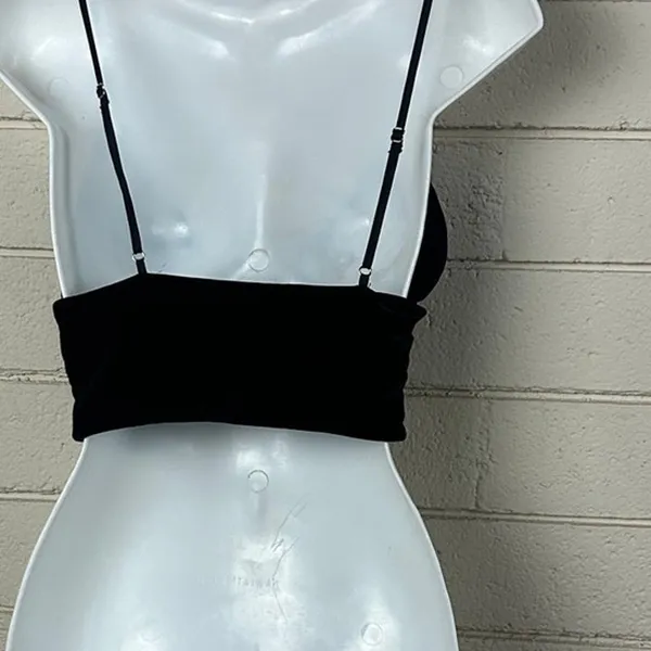 Victoria's Secret black velour camisole top size S - Image 7
