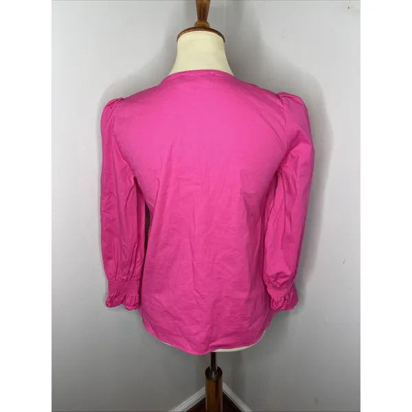 Tuckernuck Pomander Place Easton Blouse Hot Pink‎ Size Small - Image 5