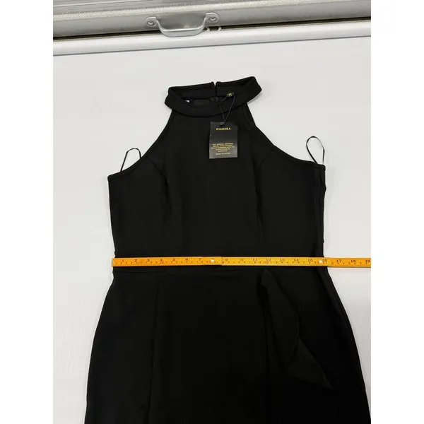 Woosea Womens Black High Neck Ruffle High Low Hem Sleeveless Maxi Dress size XL - Image 8