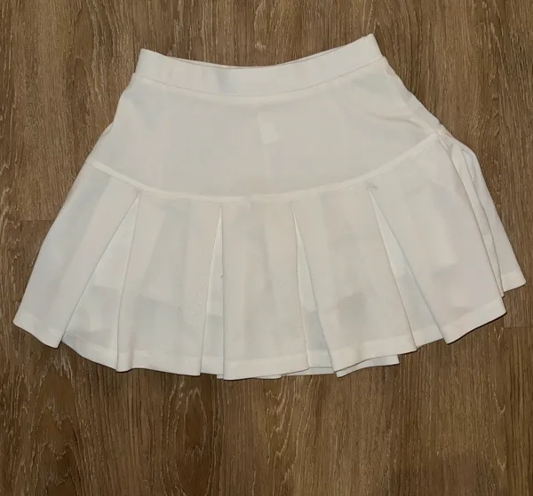 Amazon White Pleated Cheer Skort - Image 2
