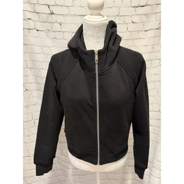 Trendy Queen Zip Up Hoodies For Women Cropped Sweatshirts Fall Y2K Size Small - Image 3