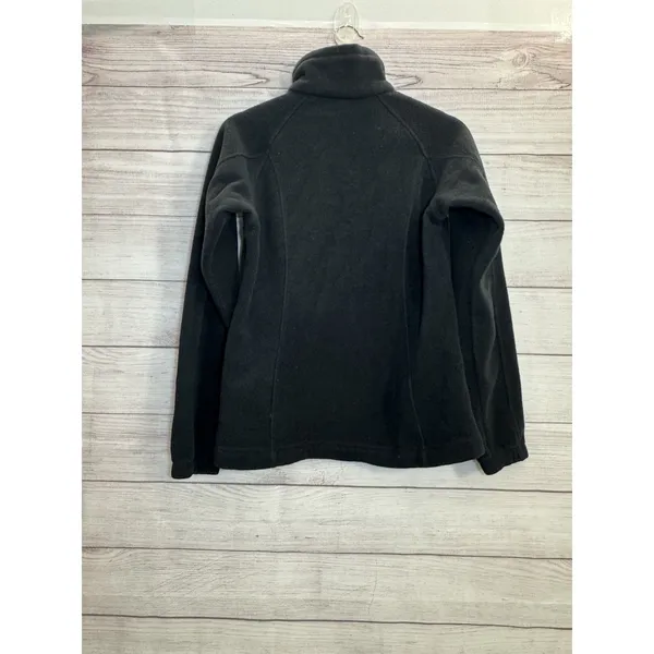 Columbia Sweater Women's Size S Full Zip Black Fleece Jacket Mock Neck Outdoor - Image 2