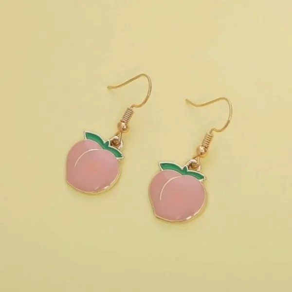 3/$30 💛 Peach Drop Earrings Gold - Image 3
