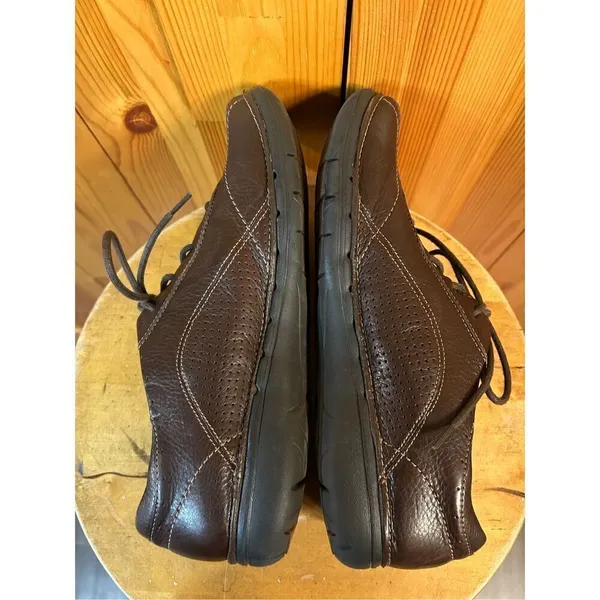 CLARKS UNSTRUCTURED Brown Leather Upper Lace Up Casual Shoe Sz 9.5 - Image 6
