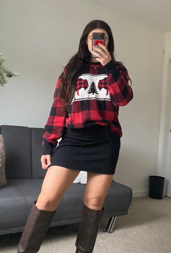 Christmas Sweater Red Size M - Image 4