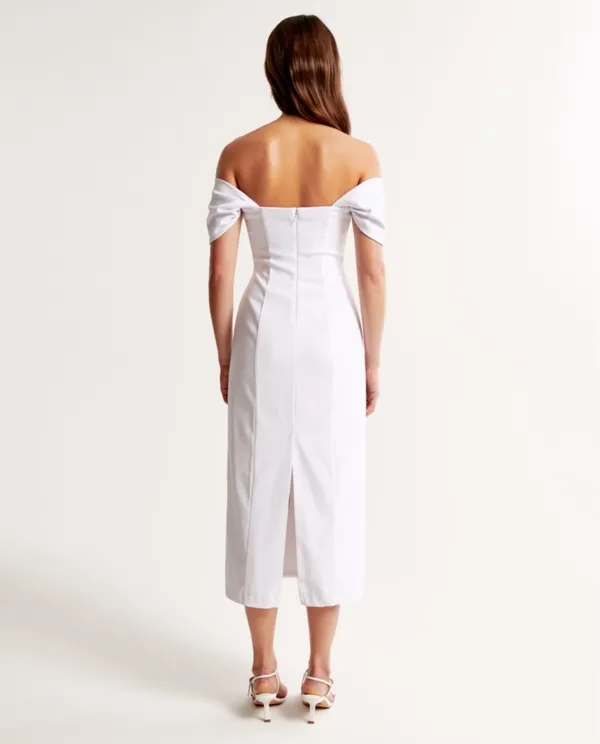 Abercrombie White Midi Dress - Image 3
