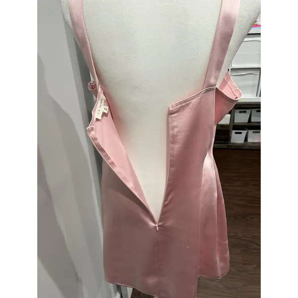 LA Hearts Pink Satin‎ Cami Mini Dress Square Neck Spaghetti Strap Size M - Image 5