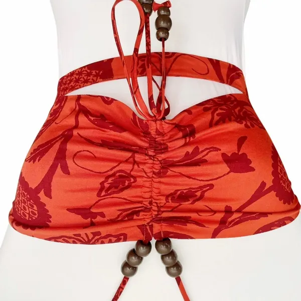 Anthropologie Floral Halter Cutout Crop Top NWT Medium - Image 3
