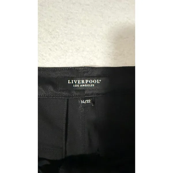 Liverpool Los Angeles Black Camo Tonal Jogger Pants Size 14/32 Zipped Cuffs - Image 5