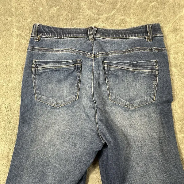 Democracy Ab Technology Raw Hem Bootcut Jeans Womens 10 Stretch Distressed Rips - Image 3