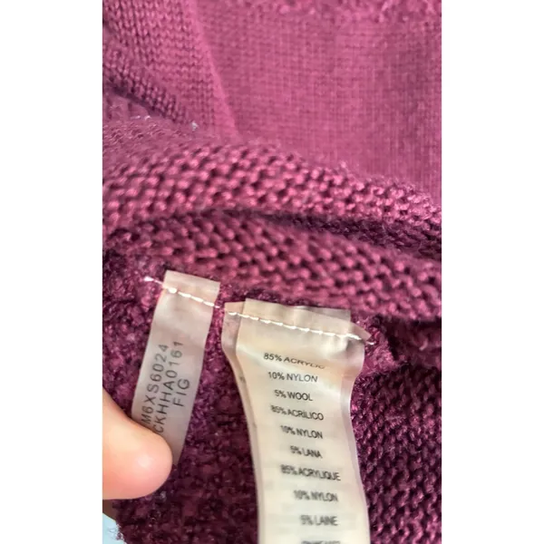 Calvin Klein Wool Blend Sweater Textured Cottage Large Fig - Image 7