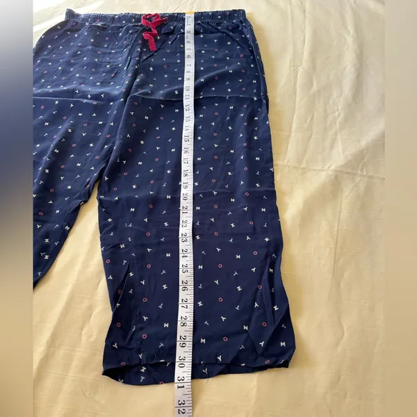 😴❤️Tommy Hilfiger women’s Pajama Set in Navy with Pink Trim Size L - Image 8