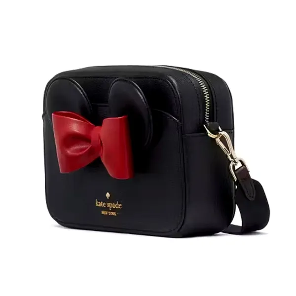 Kate Spade Minnie Mouse Mini Camera Bag Black and Red - Image 4
