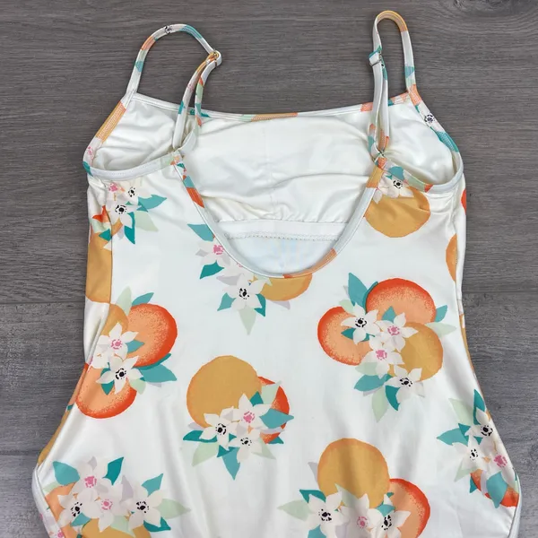 Kate Spade New York Cream Oranges Print One Piece Swimsuit Sz.M - Image 9